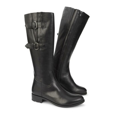 JONES BOOTMAKER JONES BOOTMAKER DAMEN KNIEHOHE LEDER STIEFEL SCHNALLE ANATOMISCH ERGONOMISCH