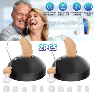 Digital Hearing Aids Hearing Amplifiers Severe Loss Rechargeable Invisible BTE