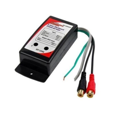 Line Output Converter Car Stereo Audio RCA Power Amp Low Level Jack Adapter