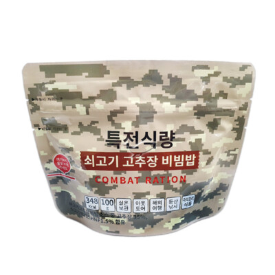 Korean Military MRE Beef Red Pepper Beef Rice Food Bibimbap 100g