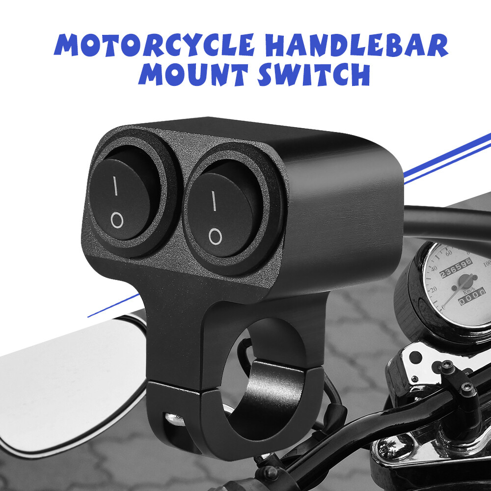 Motorcycle ATV Handlebar Dual Button On Off Switch 22mm 7/8" Motorbike