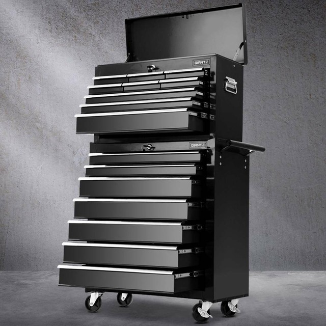 Giantz Tool Chest and Trolley Box Cabinet 16 Drawers Cart ...