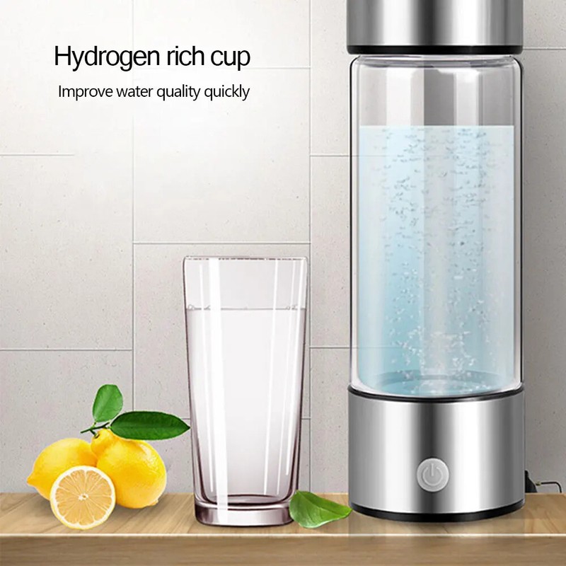 Portable Hydrogen Water Generator Cup 420ML Ionizer Bottle Antioxidants Filter