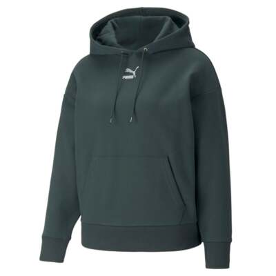 

Puma 531630-80 Womens Classics Graphics Hoodie Пальто Куртки Верхняя одежда Повседневная, Зеленый, Puma Classics Graphics Hoodie