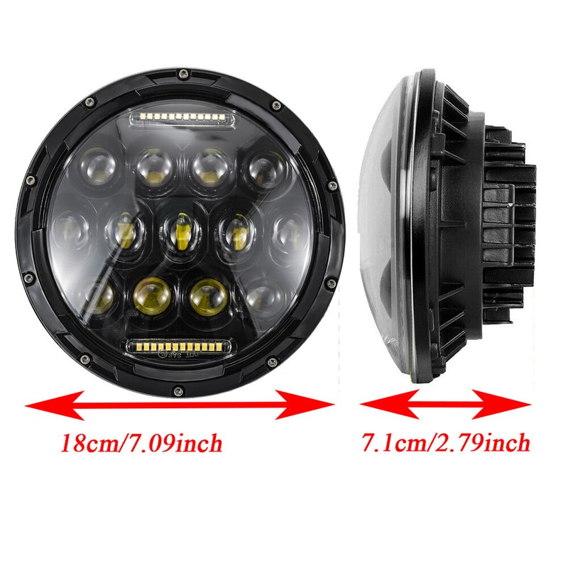 7'' LED Front Headlight Lamp DRL Turn Signal Beam IP67 for JEEP