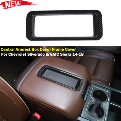 For Chevrolet Silverado & GMC Sierra 14-18 Central Armrest Box Decor frame Cover