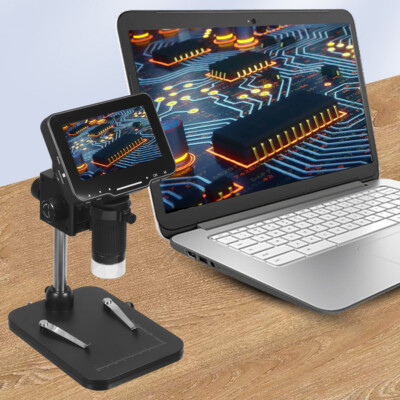 4.3'' LCD Digital Microscope Coin Microscope 1000X with Screen USB HD Recorder