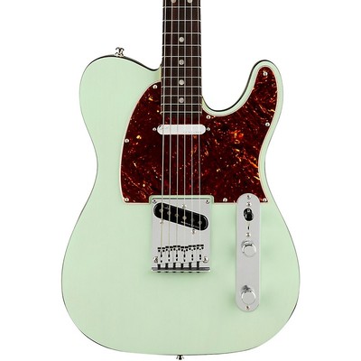Fender American Ultra Luxe Telecaster RW FB Guitar Transparent Surf Green