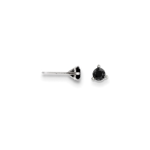 Pre-owned Goldia 14k .50ct Black Diamond Stud Earrings