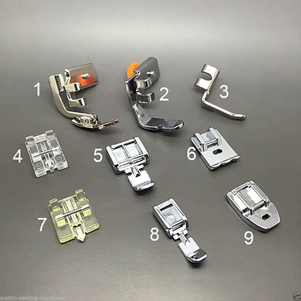 Pied de biche universel pour machine à coudre domestique pour fermetures Éclair Accessoires