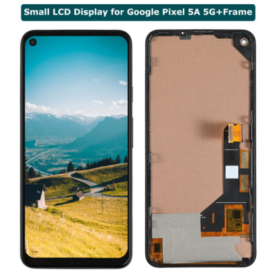 Small LCD Display Touch Screen Digitizer Frame Assembly For Google Pixel 5A 5G