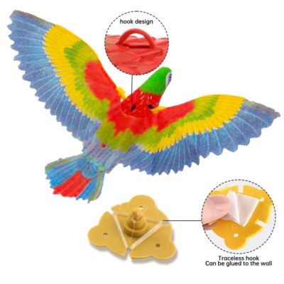 Fun Interactive Cat Toy Teaser Electric Hanging Flying Bird Kittie Stick Catch