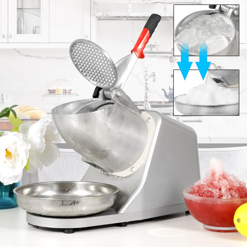 Machine Ice Crusher Electric Snow Cone Maker Stainless Stee
