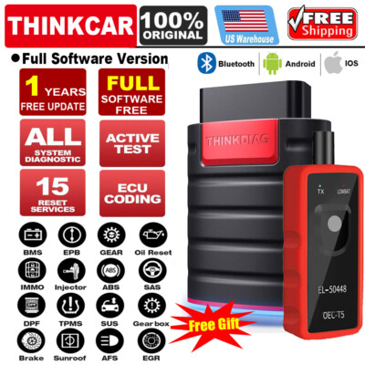 THINKDIAG All Brand Free OBD2 Scanner Bidirectional Diagnostic Tool KEY Coding