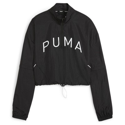 Puma Fit Move Тканая куртка на молнии Женская черная повседневная спортивная верхняя одежда 52481