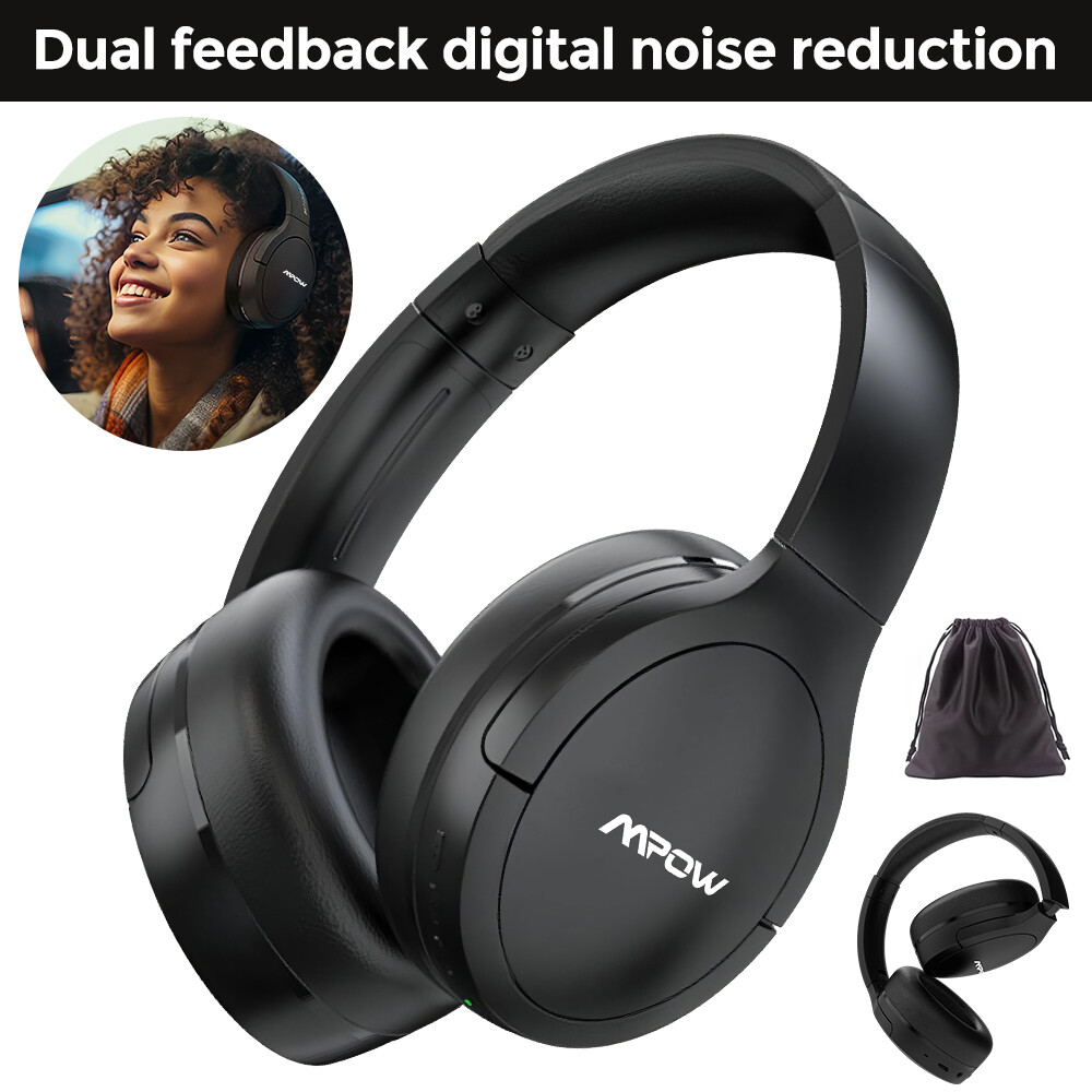Mpow Bluetooth Wireless Over Ear Headphones Active Noise Cancelling Bass Headset