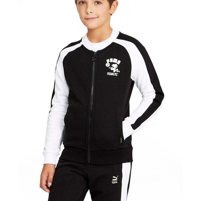 

Спортивная куртка Puma X Peanuts T7 для маленьких мальчиков, черная повседневная спортивная верхняя одежда 5322, Черный, Puma X Peanuts T7 Track Jacket Toddler