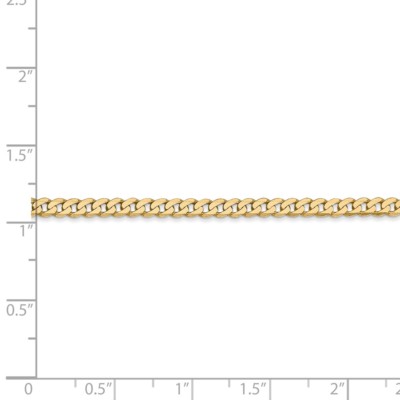 Pre-owned Superdealsforeverything Real 14kt Yellow Gold 2.9mm Beveled Curb Chain; 7 Inch
