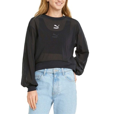 

Толстовка Puma T7 Balloon Sleeve Crew Neck женская черная 535488-01, Черный
