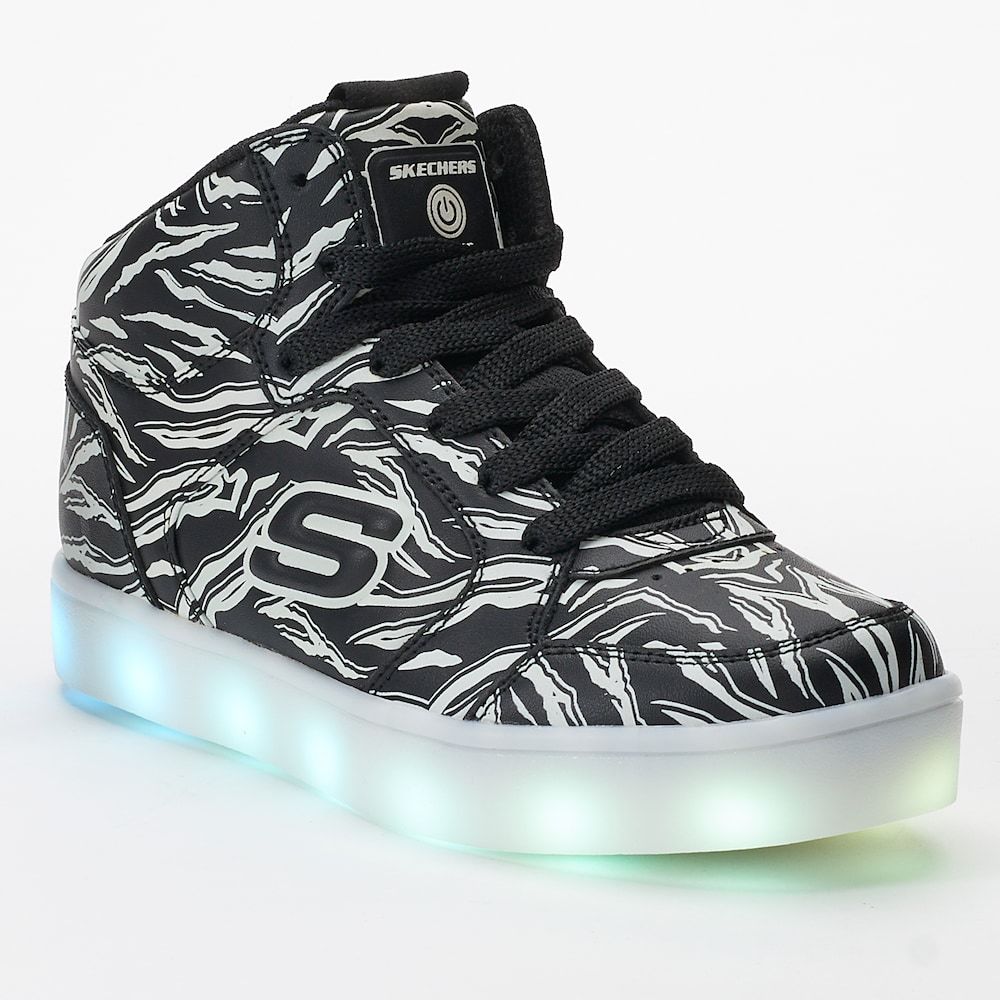 Skechers Energy Light Up 2.0 Boy's Girl's Zebra Athletic