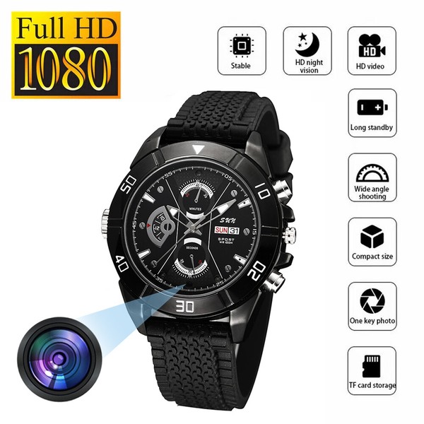 NEW 1080P Watch Camera Smart Wristband Video Voice Recorder Mini Hidden Cam US - Image 4