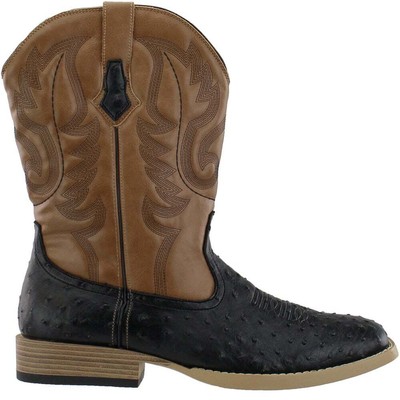 

Мужские черные повседневные ботинки Roper Bumps Square Toe Cowboy 09-020-1900-0050, Черный, Roper Bumps Square Toe Cowboy