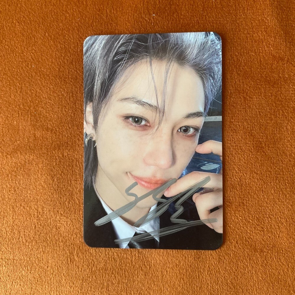 Stray Kids FELIX Felix Photo Card Autographed Signed K-POP Collection 3 inch A