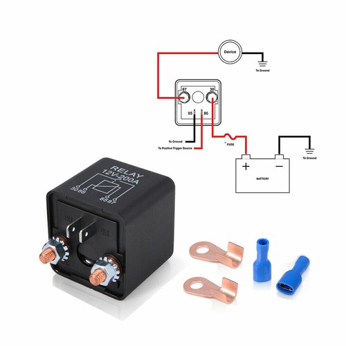 High Current 4 Pin DC 12V 200A Relay Split Switch for Car