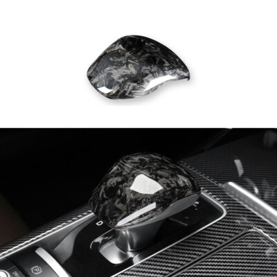 Real Carbon Fiber Console Gear Shift Knob Cover Trim For Kia Stinger 2018-2023