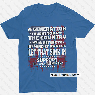 Support 2nd Amendment Gun Rights American USA Flag T Shirt Patriotic Saying Tee