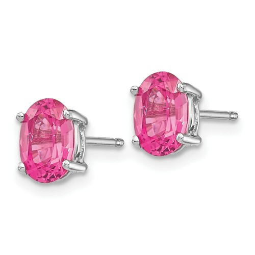 Pre-owned Goldia 14k White Gold Pink Spinel Earrings