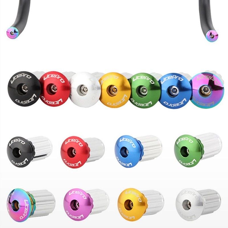 Bicycle Grip Handlebar End Caps Aluminum Alloy MTB Bike Hand