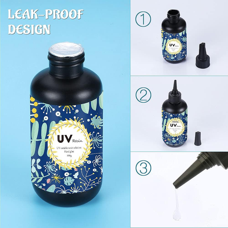 Crystal Clear Hard UV Resin Upgraded Formula Ultraviolet Fast Curing Resin for J