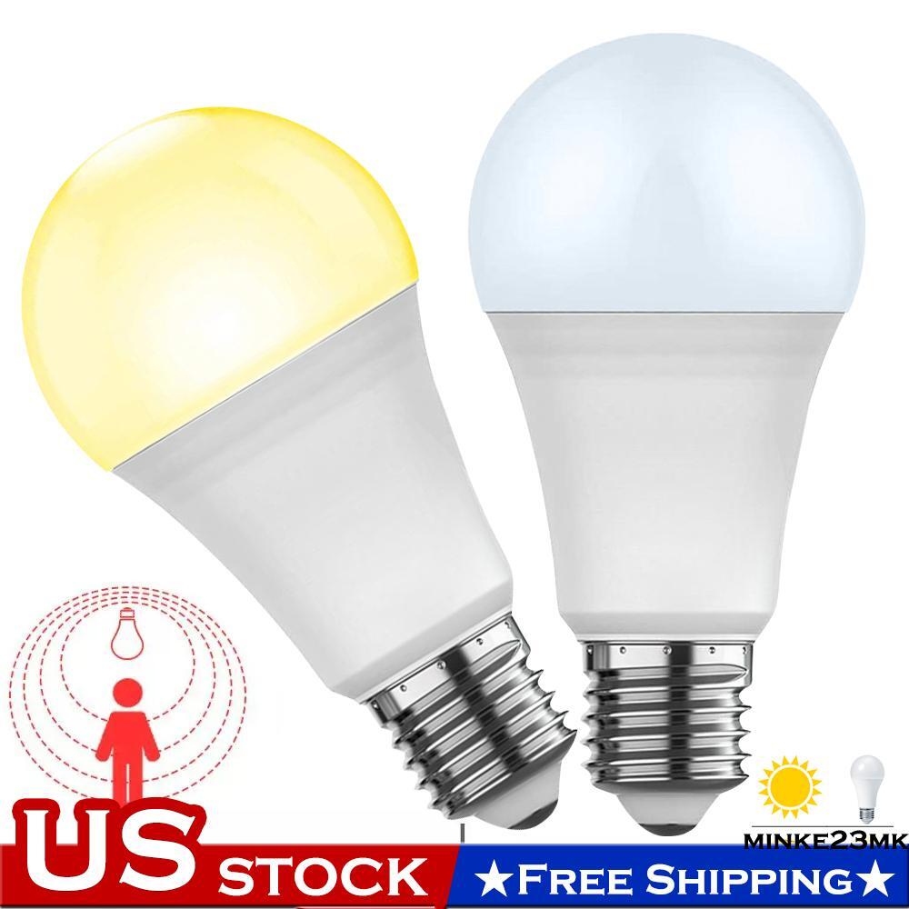 1-5PCS LED Motion Sensor Light Bulb E26/E27 Dusk to Dawn Radar Sensor Lamps