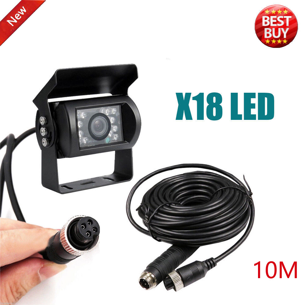 10M 4 Pin Extension Cable+CCD Reverse Rear View Camera KIT For Truck