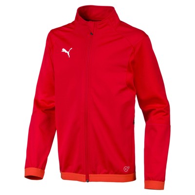 Тренировочная куртка Puma Liga на молнии для мальчиков, красная Повседневная спортивная верхняя одежда 6556