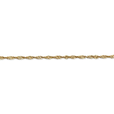 Pre-owned Superdealsforeverything Real 14kt Yellow Gold 1.9mm Singapore Chain; 18 Inch; Lobster Clasp