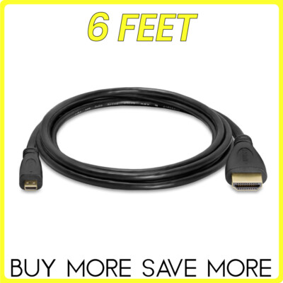 Micro HDMI Cable HDMI A to HDMI Mini Type D Adapter for Camera Sony Nikon 4K TV
