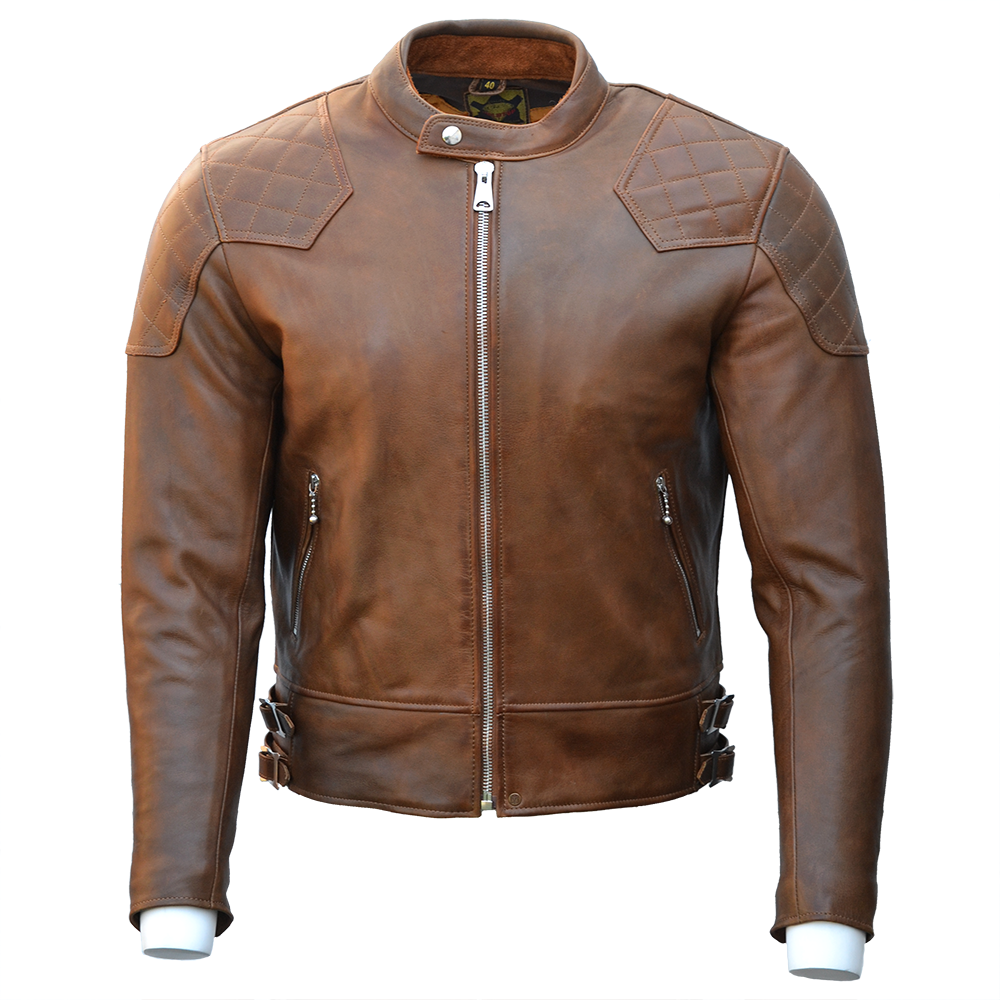 Goldtop Brown '76 Cafe Racer Mens Leather Motorcycle Jacket - Knox CE Armoured | eBay Goldtop Brown '76 Cafe Racer Mens Leather Motorcycle Jacket - Knox CE Armoured | eBay