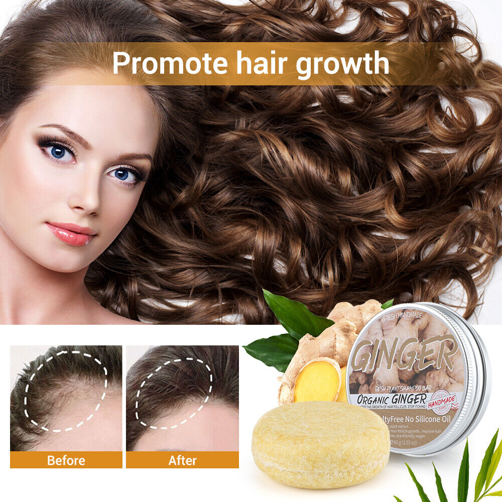 Ginger Hair Regrowth Shampoo Bar Soap, Hair Growth, Anti Hai