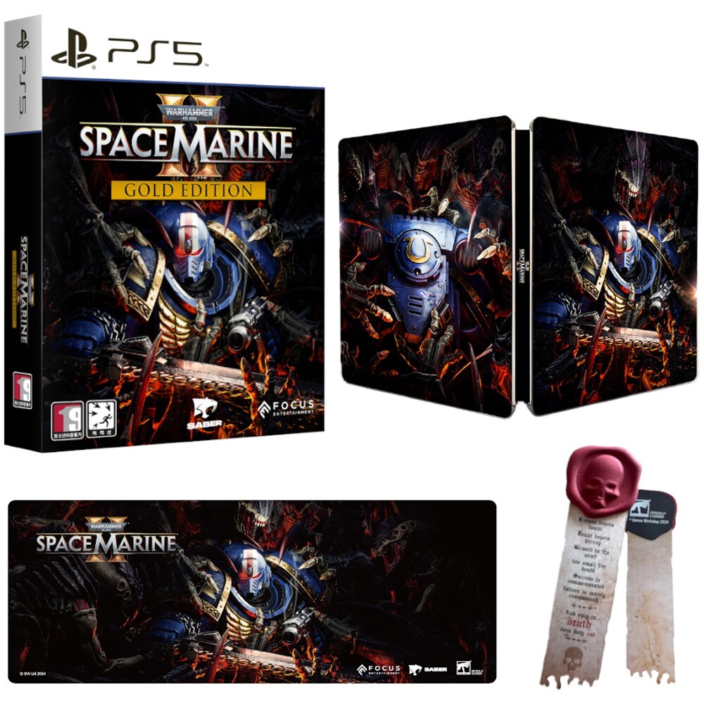 PS5 Warhammer 40,000 Space Marine 2 Gold Edition &amp; Desk Pad Korean 