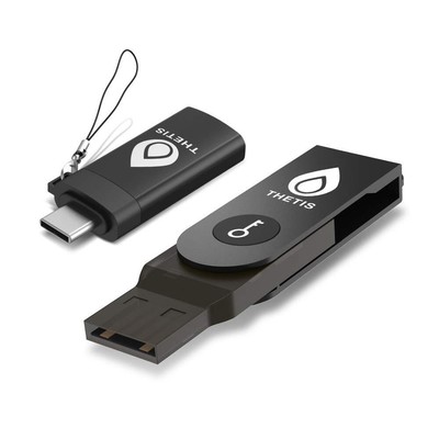 Thetis Fido U2F Security Key with Type C Adapter Two-Factor Authentication Extra