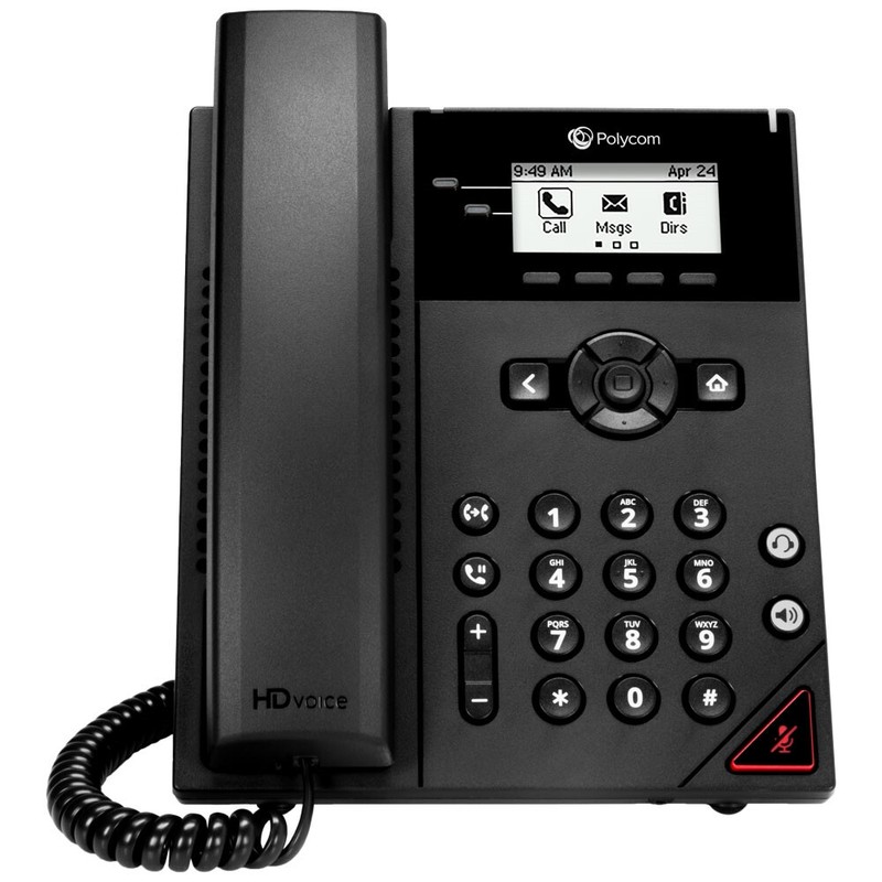 Polycom 150 Ip-Telefon Schwarz Lcd 2 Zeilen Freisprecheinrichtung Poe 2x Rj-45 E