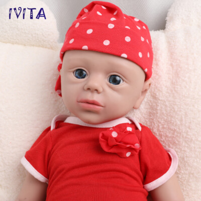 IVITA 21''Big Baby Full Body Silicone Reborn Baby Big Girl Handmade Silicone Doll