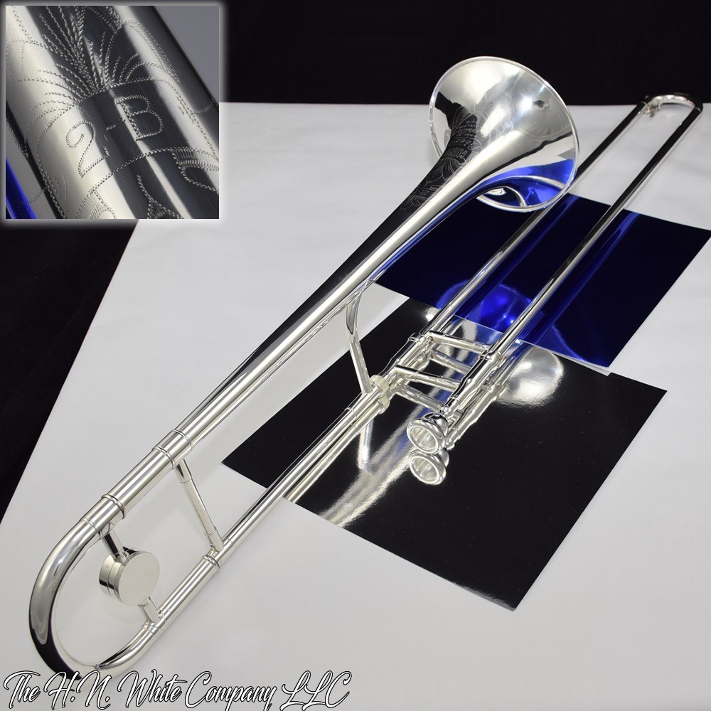Vintage King H. N. White 2B Liberty Trombone Silver Plate