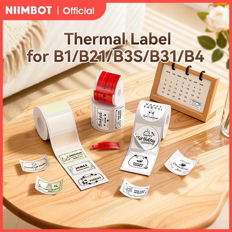 3 Rolls B21 B3S B1 B31 Thermal Label Clothing Price Food Self-adhesive Tag Wate