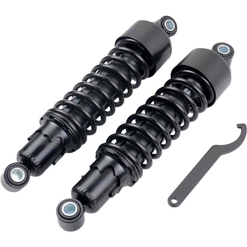 Black Rear Shocks 11.75" For Harley Sportster FXR Super Glide Iron XL