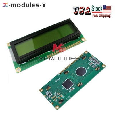 1602 16x2 Character LCD Display Module Yellow Blacklight HD44780 Controller USA