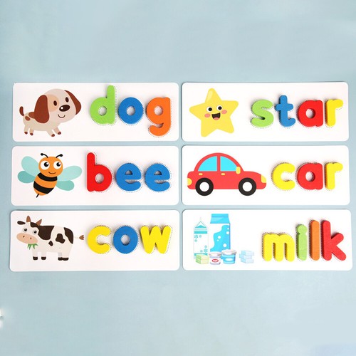 See and Spelling Learning Toy for Kids Age 3-8 Wooden Preschool Educational Toys