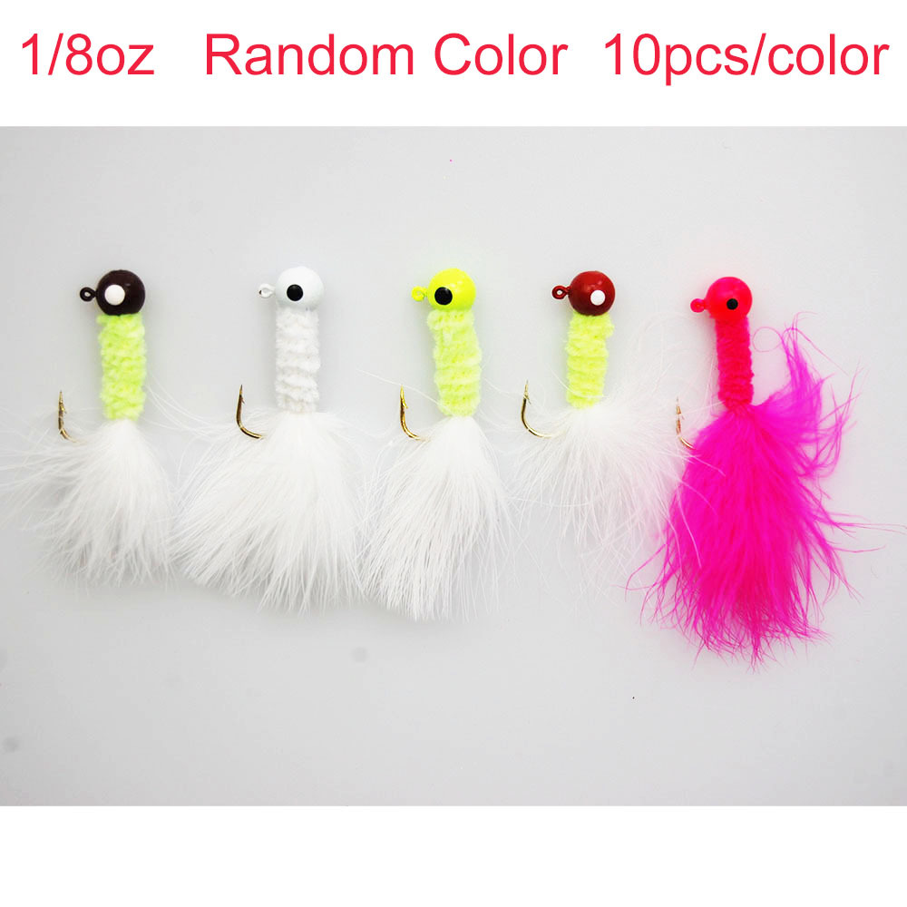 Jig Hook 1/32 1/16 1/8oz Crappie Jig Heads Fishing Sickle